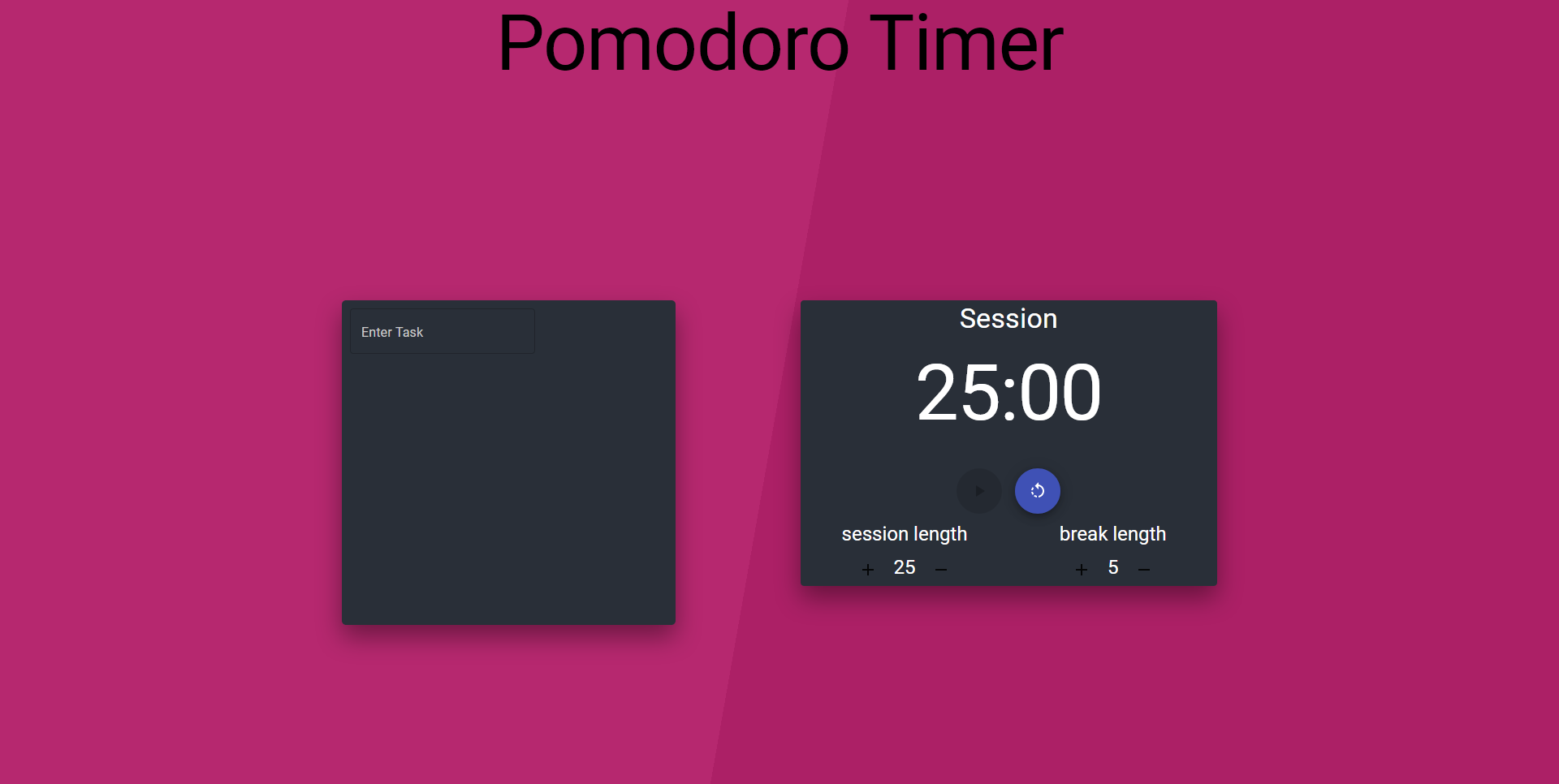 pomodoro timer project